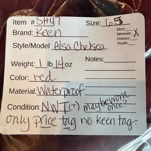 KEEN Elsa Chelsea Waterproof Boots Red Insulated Winter Pull On Womens 6.5 - Picture 6 of 6